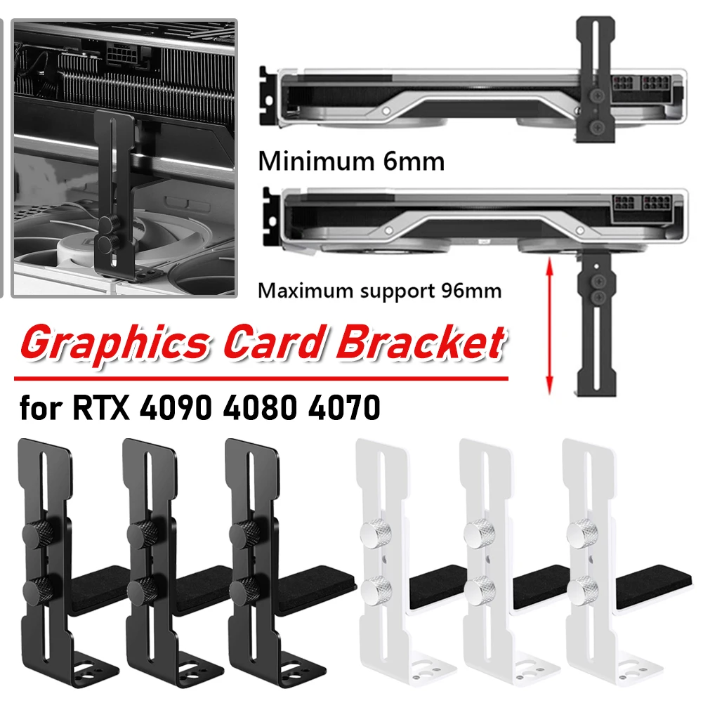 Chassis 12cm Fan Position GPU Support Frame Stainless Steel Computer Graphics Card Holder Prevent Sagging for RTX 4090 4080 4070