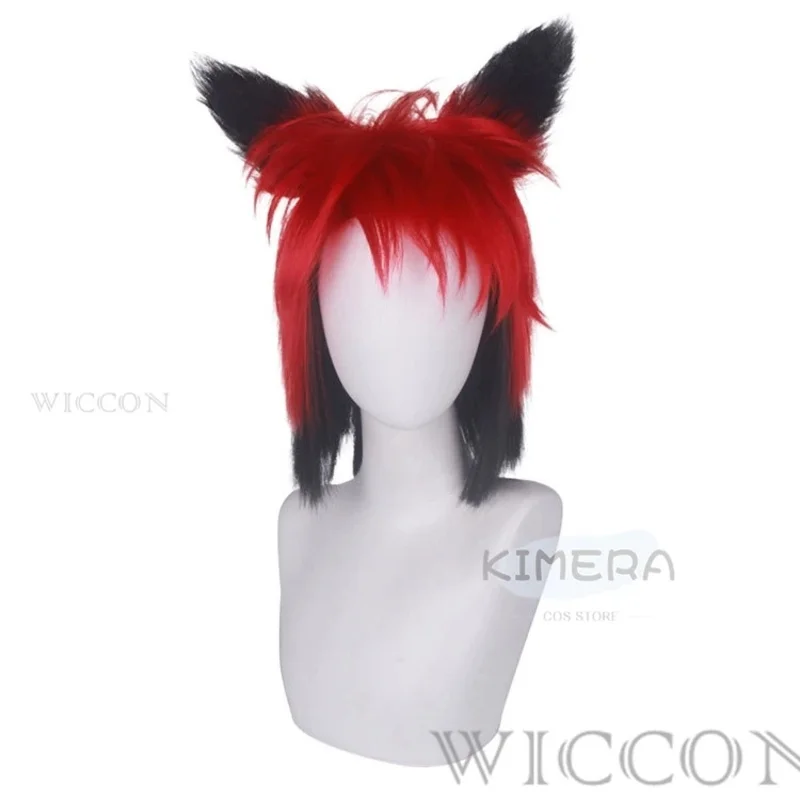 az15New Hazbin ホテル ALASTOR コスプレウィッグ髪小道具ハロウィンカーニバルクリスマスコスチュームアクセサリー