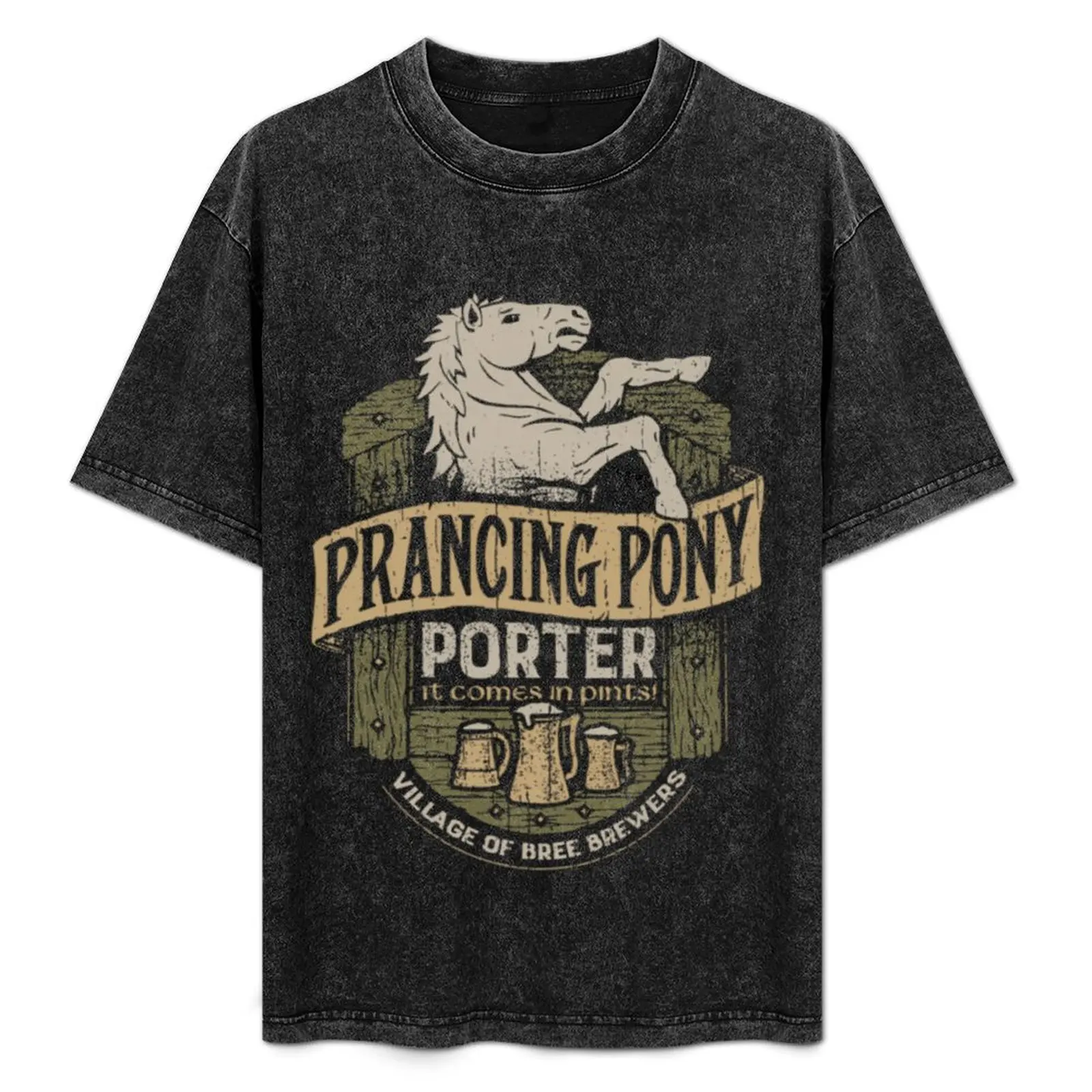 

Prancing Pony Brewery Design \t T-Shirt kawaii clothes cheap stuff Men's t shirts