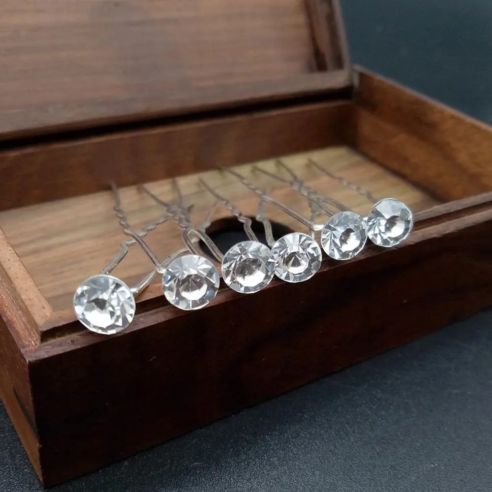 20 قطعة المشابك تاج الزفاف إكسسوارات الشعر دبوس الشعر الزفاف العروس خوذة زهرة دبوس الشعر عصا مشبك شعر على شكل حرف U