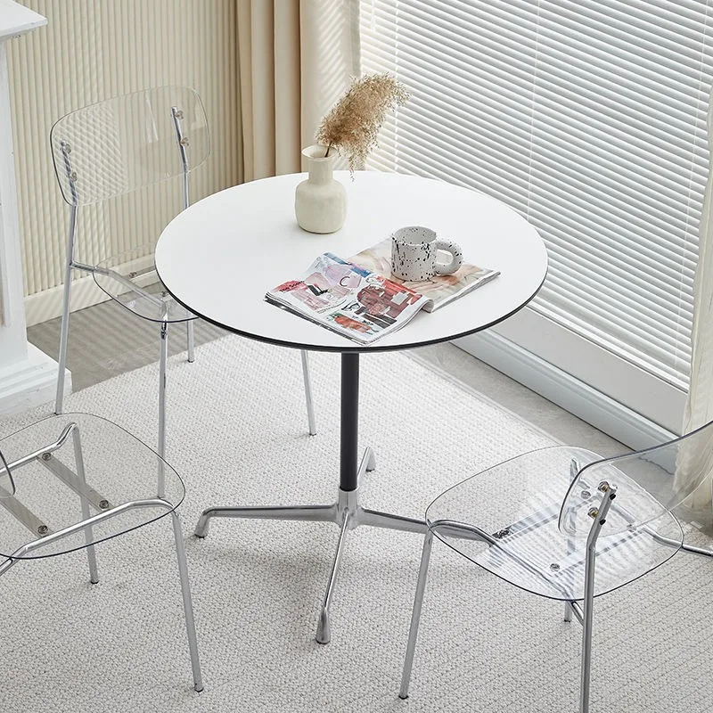 Nordic Modern Simple Aluminum Alloy Dining Table Light Luxury Household Tables Bedroom Hotel Square Kitchen Tables Furniture