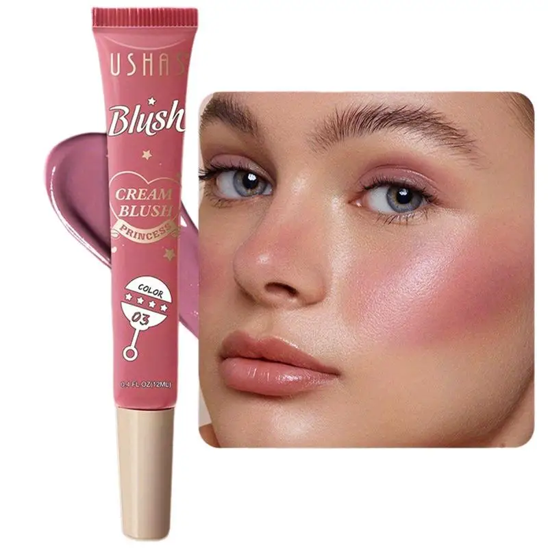 Face Liquid Blusher Cream Cheek Eye Tint Peach Blusher Makeup Velvet Matte Blusher Cheek Blusher Lip Cheek Eye Multi-use Stick