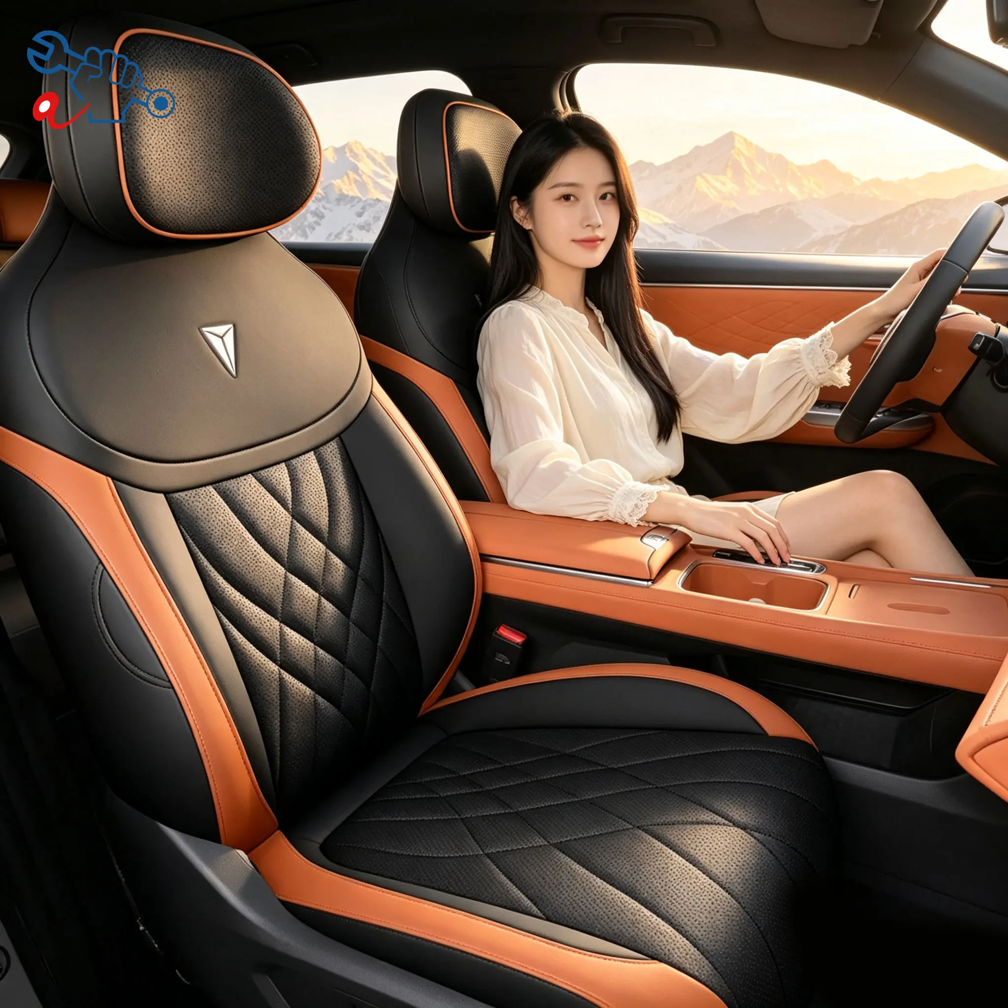 Left-Drive Car Seat Cover For Changan Deepal S07 2024-2025 Custom Fit Full Surround Seat Cushions All Weather Protective Covers