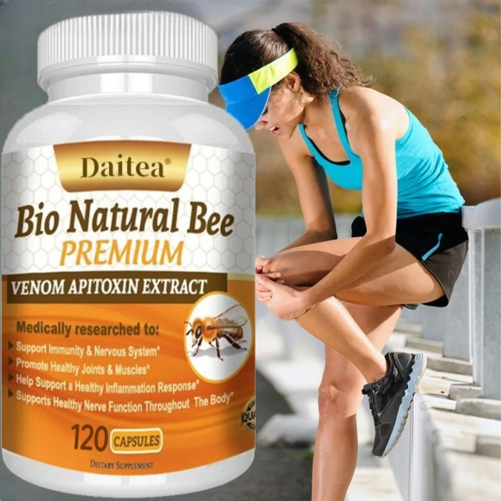 Bee Venom Extract Capsules - Joint Support Supplement, Relieves Joint Pain and Stiffness, Promotes Bone Health