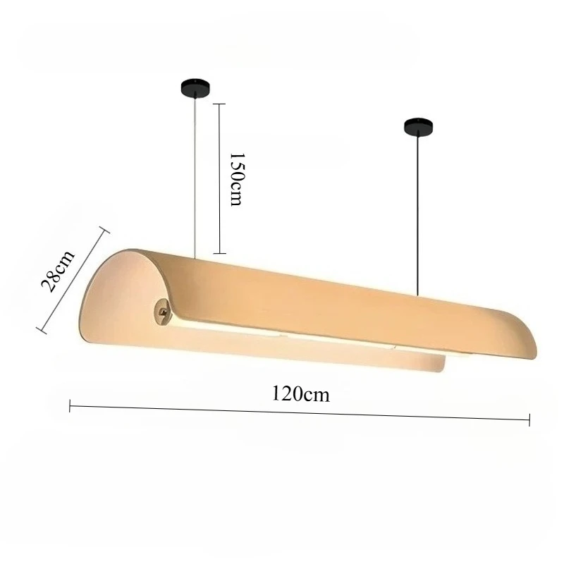 Noordse Wabi Sabi Stoffen Hanglamp LED Eettafel Lineaire Hanglamp Voor Woonkamer Bar Restaurant Moderne Lange Hanglamp