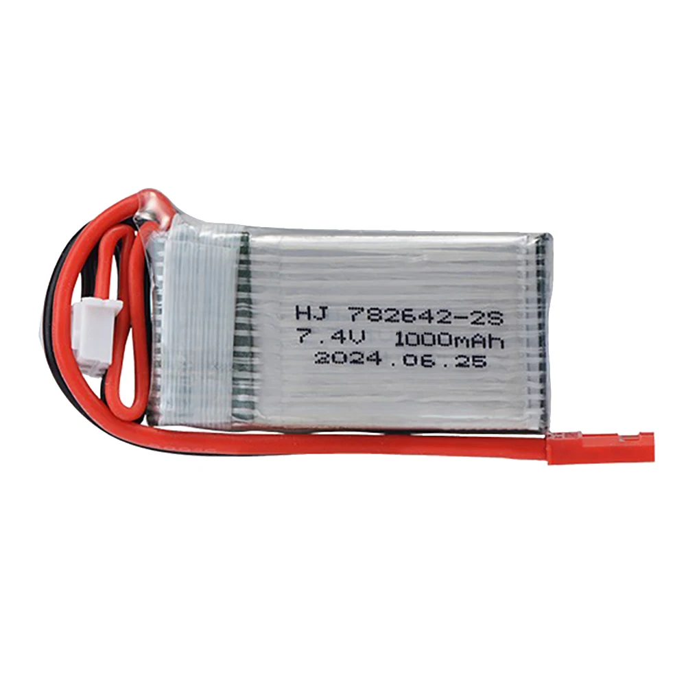 Bateria Lipo para brinquedos de controle remoto, 7.4V, 1000mAh, Atualização 2s, 25c, Mjxrc X600