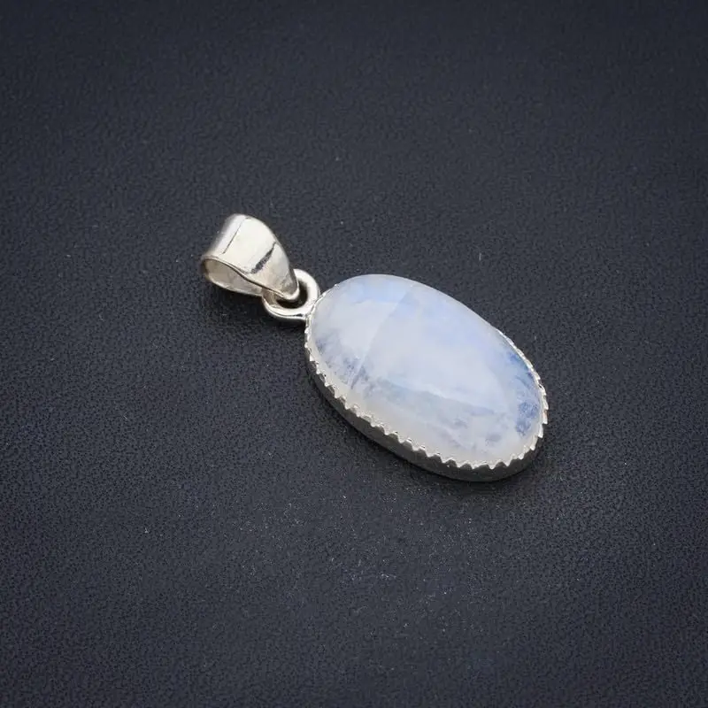

Hesy® Natural Moonstone Handmade 925 Sterling Silver Pendant 1.25" F3572