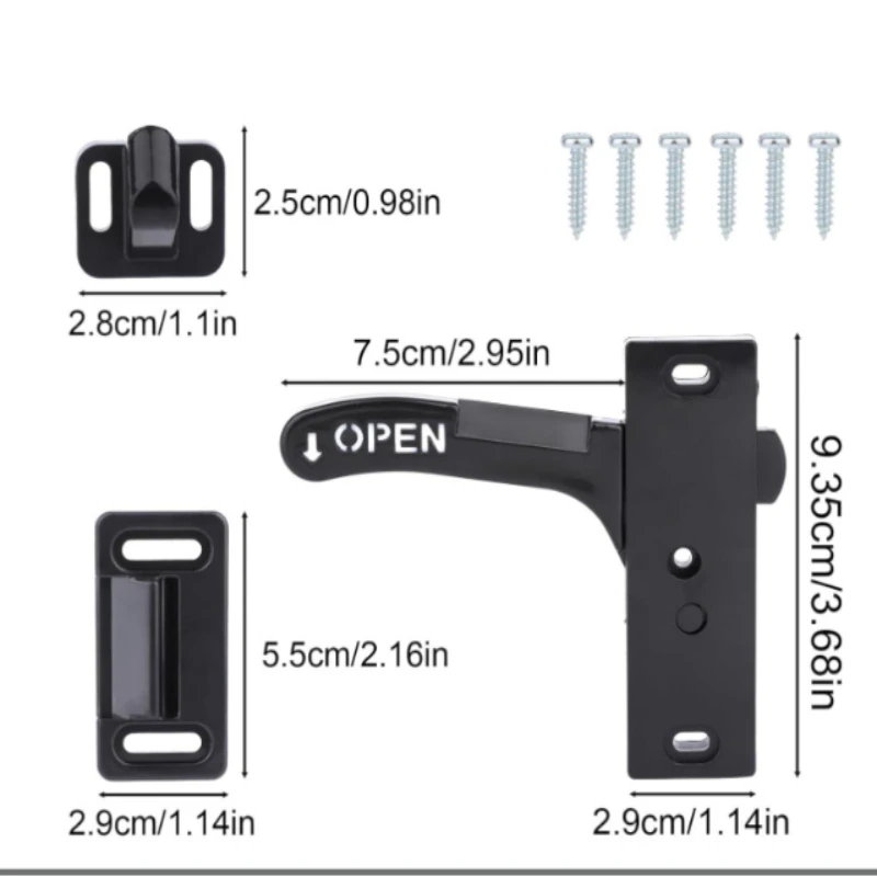 RV Screen Door Latch Replacement Right/Left Hand Handle Kit for RV Camper Motorhome Trailer Screen window lock kit