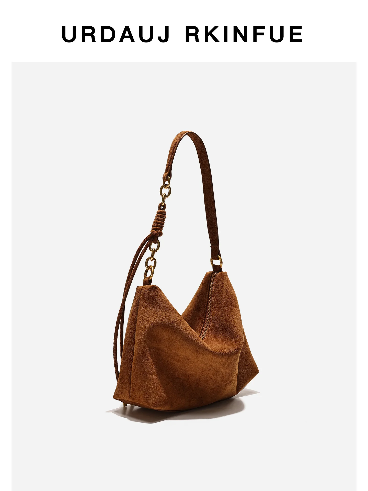 

Laid-ba Retro Suede Dumpling Bag Underarm Hobo Bag Commuter Autumn Winter Single oulder Crossbody Bag for Women