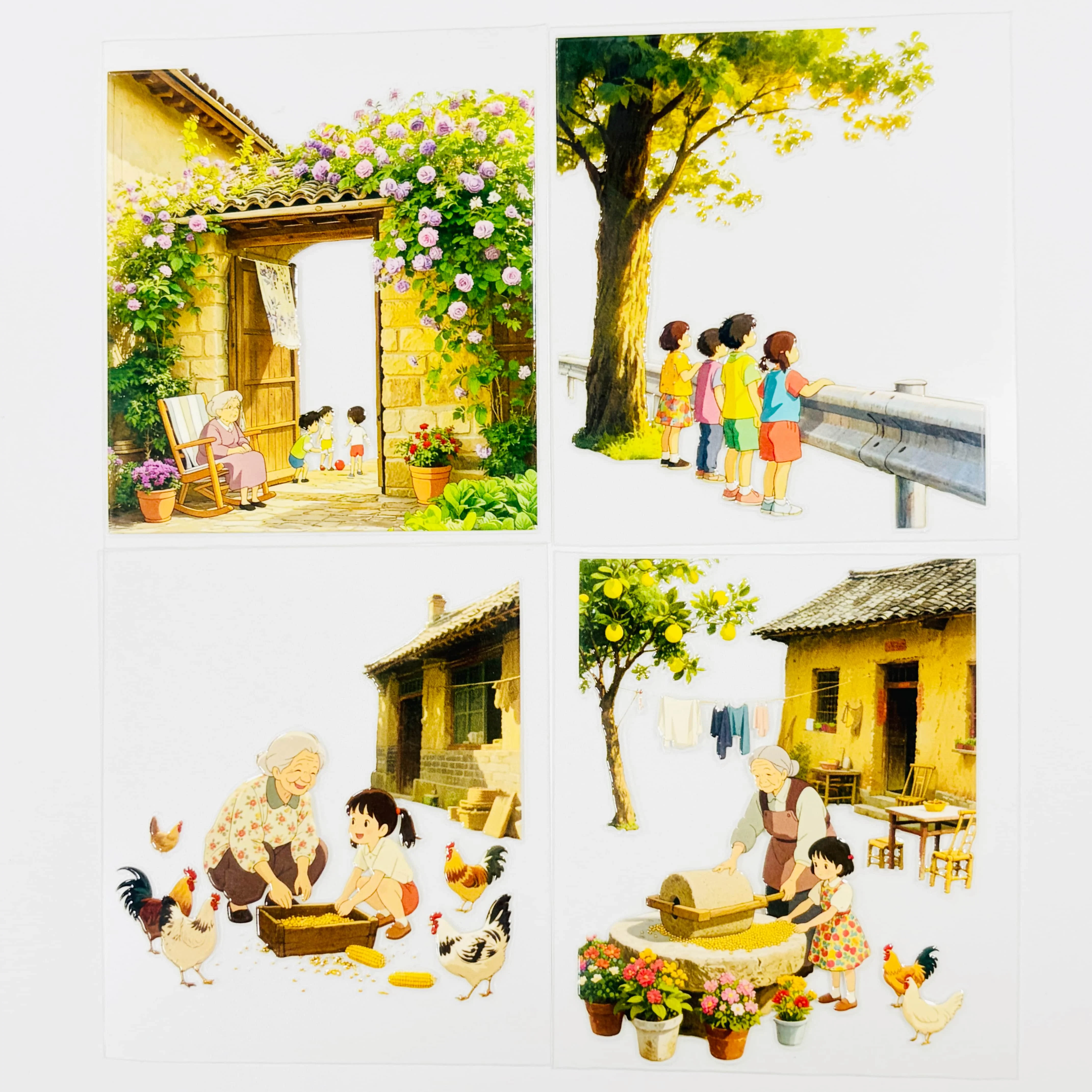 

11.18 8 Models, Sticker PET Childhood Series, Mobile Phone Back Card Collage DIY