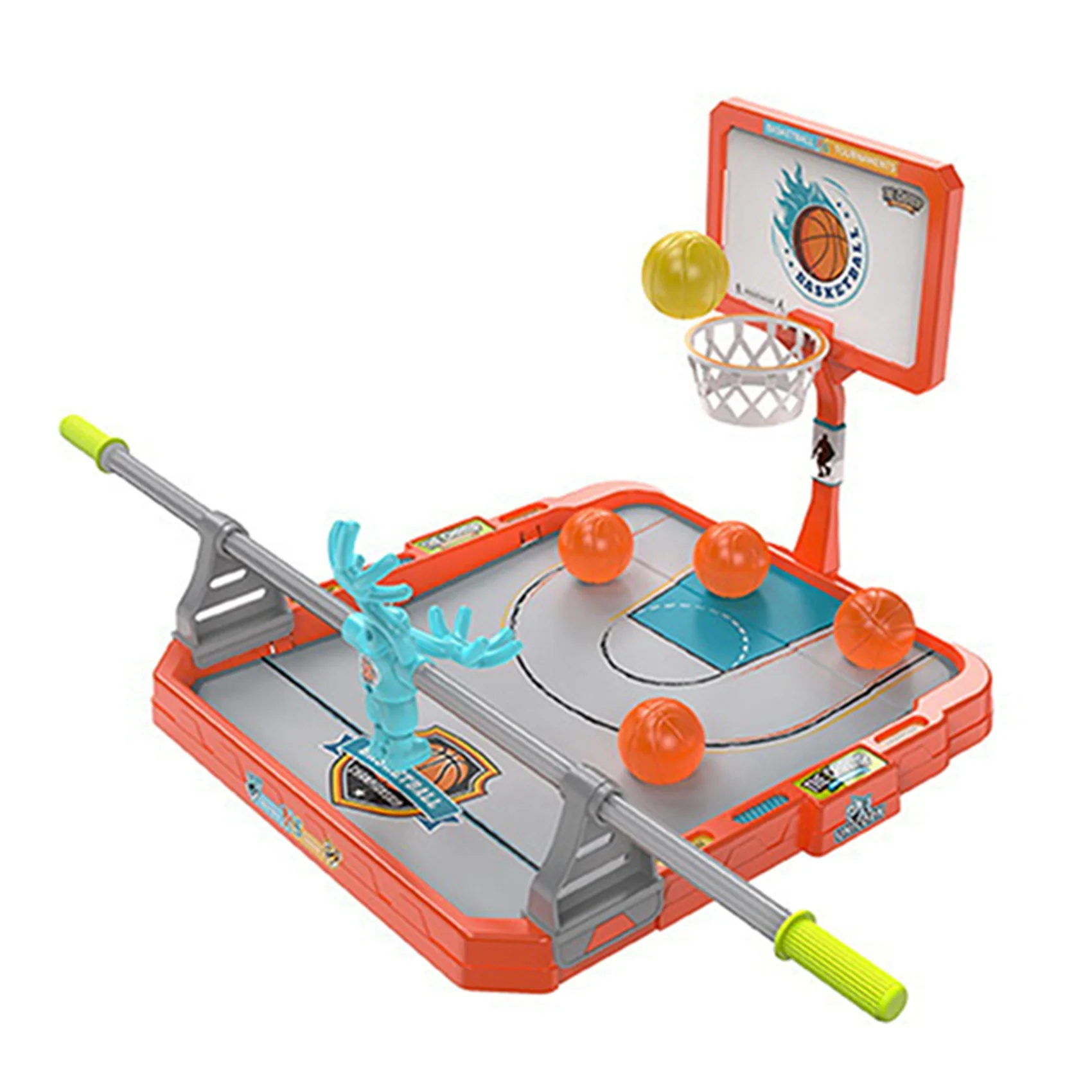 Desktop Interactive Basketball Table VS Toy Parent-Child Interaction Decompression Rivalry Game Machine Orange