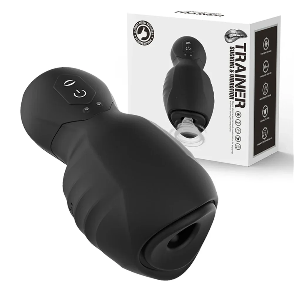 Automatic Male Masturbator Glans Sucking Vibrators Vaginal for Men Penis Pump Enlargement Cock Exerciser Sucker Sucks Sex Toys