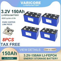 8pcs 3.2v 102Ah 105Ah 100A Grade A Lifepo4 Battery Lithium Iron Phosphate for 12v Campers Golf Cart Off-Road Off-grid Solar Wind