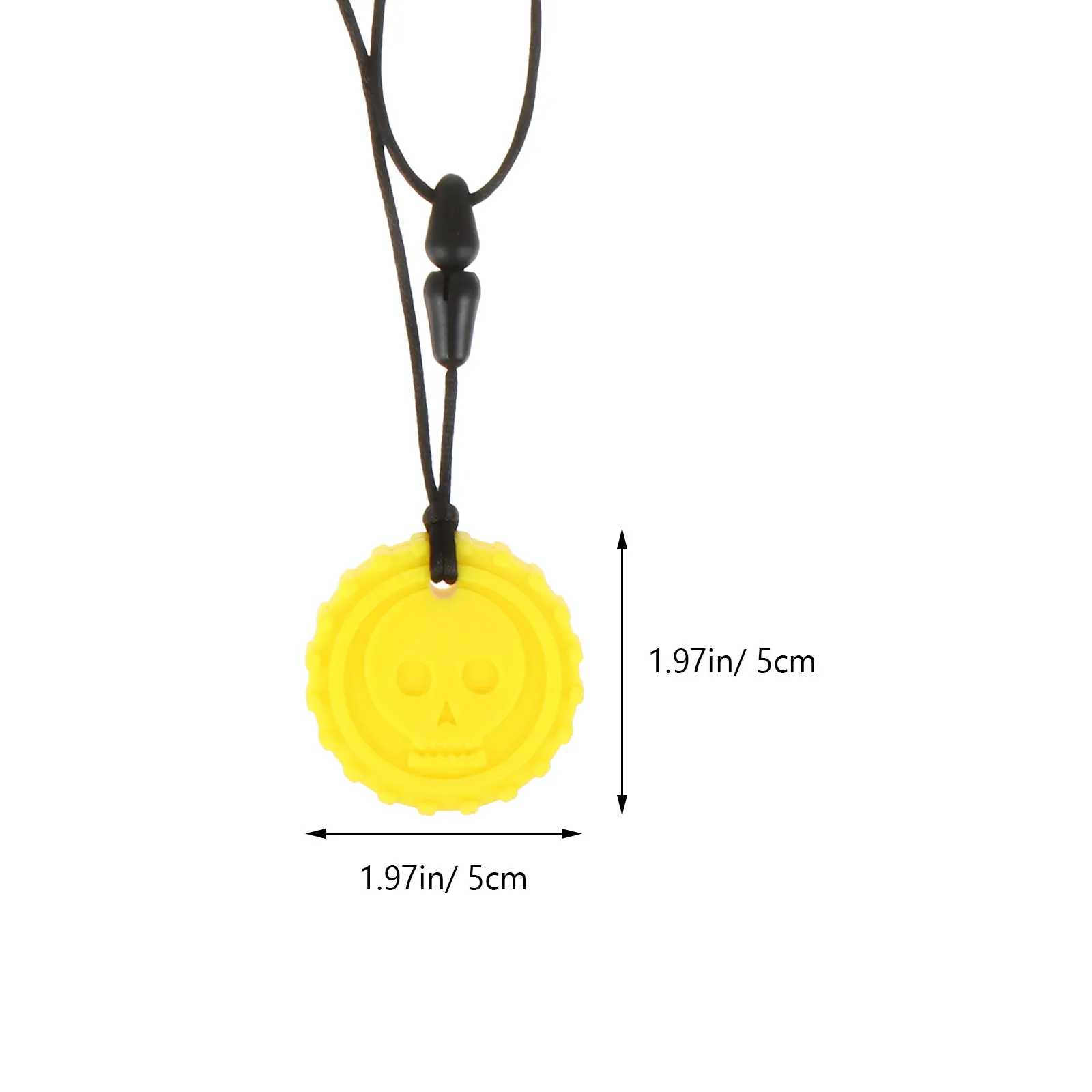Collier de dentition pour bébé avec pendentif crâne, sûr pour les molaires, favorise la diversification des aliments, apaise les besoins sensoriels des nourrissons et des enfants autistes