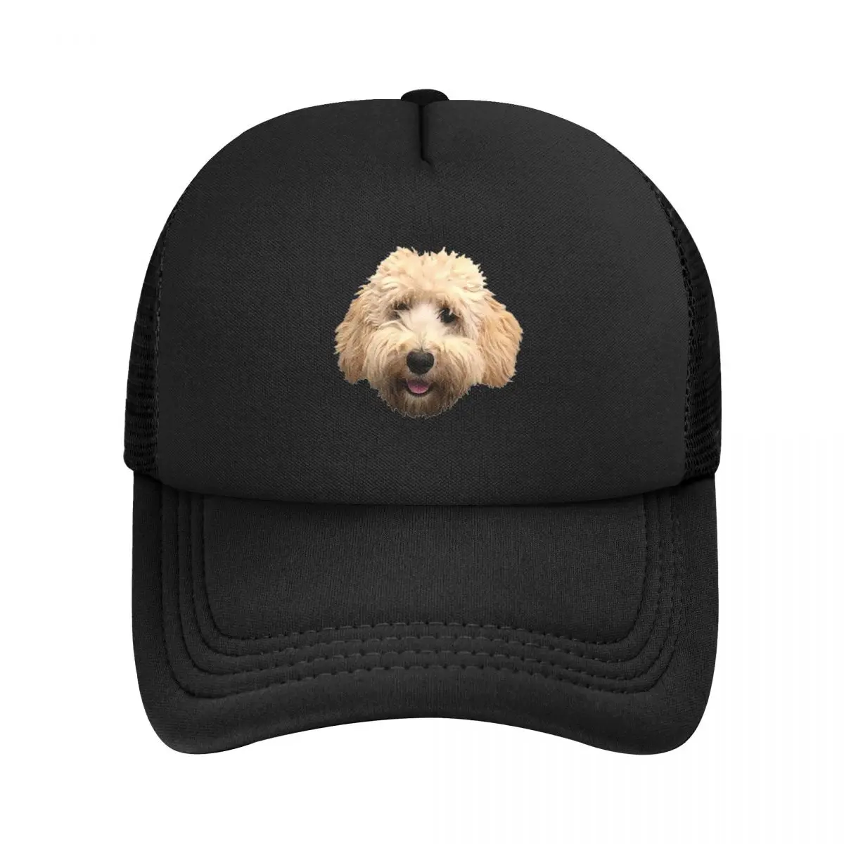 Rosie The Goldendoodle Grey Mesh Baseball Caps Snapback Baseball Hats Breathable Casual Casquette Outdoor For Men's And Women's