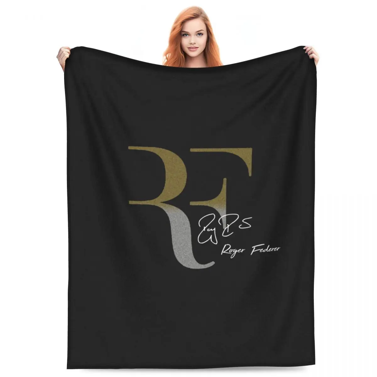 Roger Federer Blanket Flannel Sofa Throw Blanket Multi-function for Home Bedroom Throws Bedspread Quilt