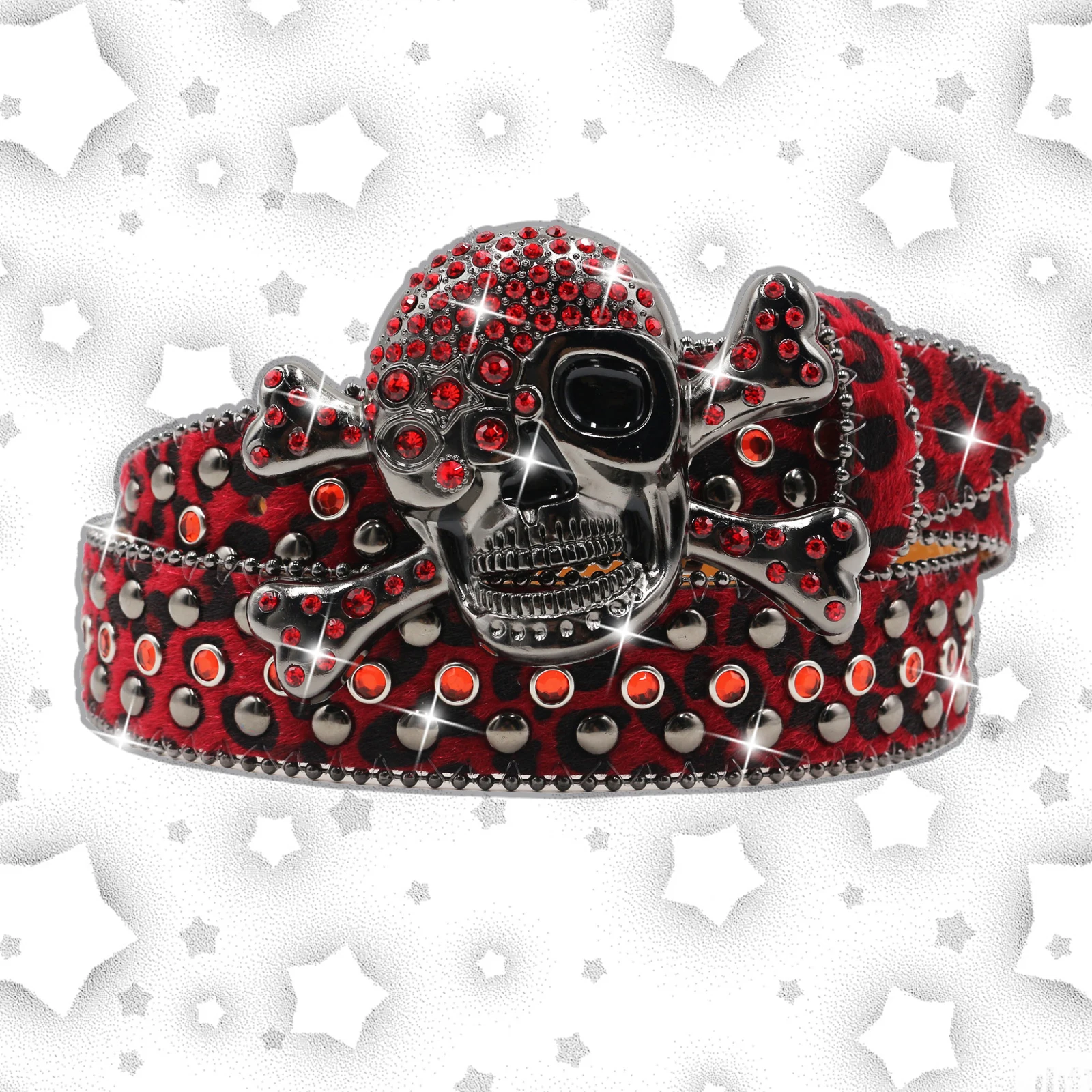 

Леопардовые ремни в стиле панк с черепом и стразами, металлическая пряжка в виде глобуса, модные роскошные ремни с шипами для мужчин, Ceinture, ремень из искусственной кожи Homme для джинсов, мужчин