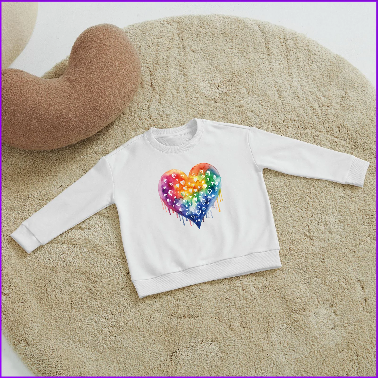 Love Shines In Rainbow Heart Fantasy Sja1414 Kids Boys Girls Hoodies Sweatshirt 2024 To Ddler Tees Designer Luxury Pink Chile