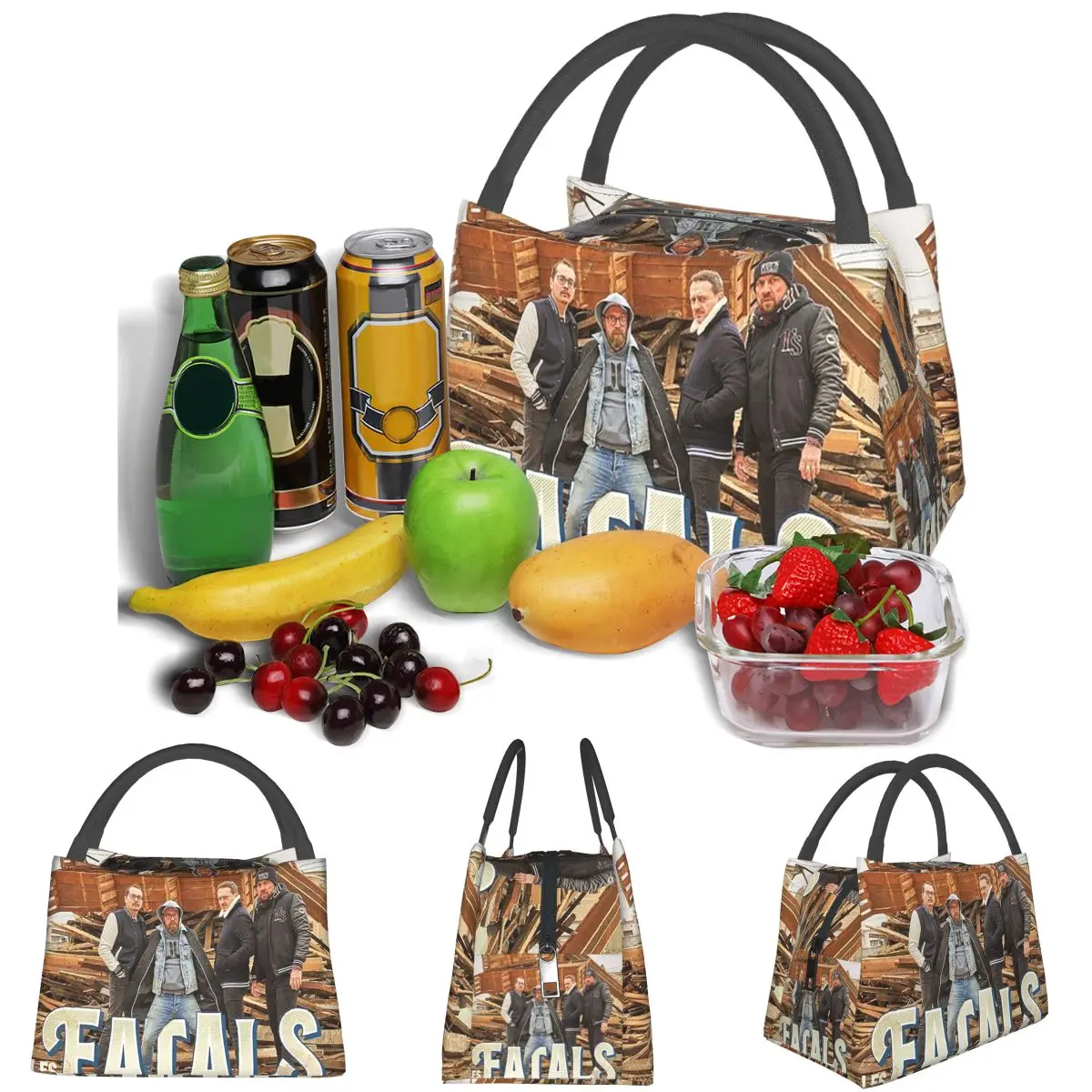 Les Fatals Picards Especes Menacees Album 2019 Легкая переносная изолированная сумка для обеда большой вместимости для взрослых, путешествий и пикников