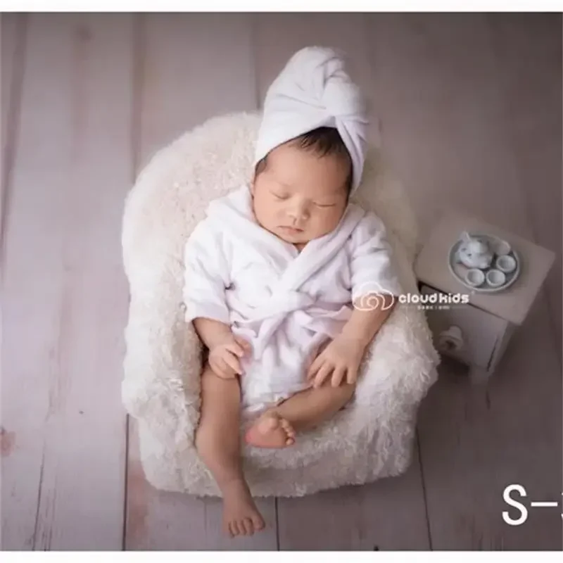 Bathrobes Wrap Newborn Photography Props Accessories Full Moon Hundred Days Baby Photography Pajamas for 0-6 Months