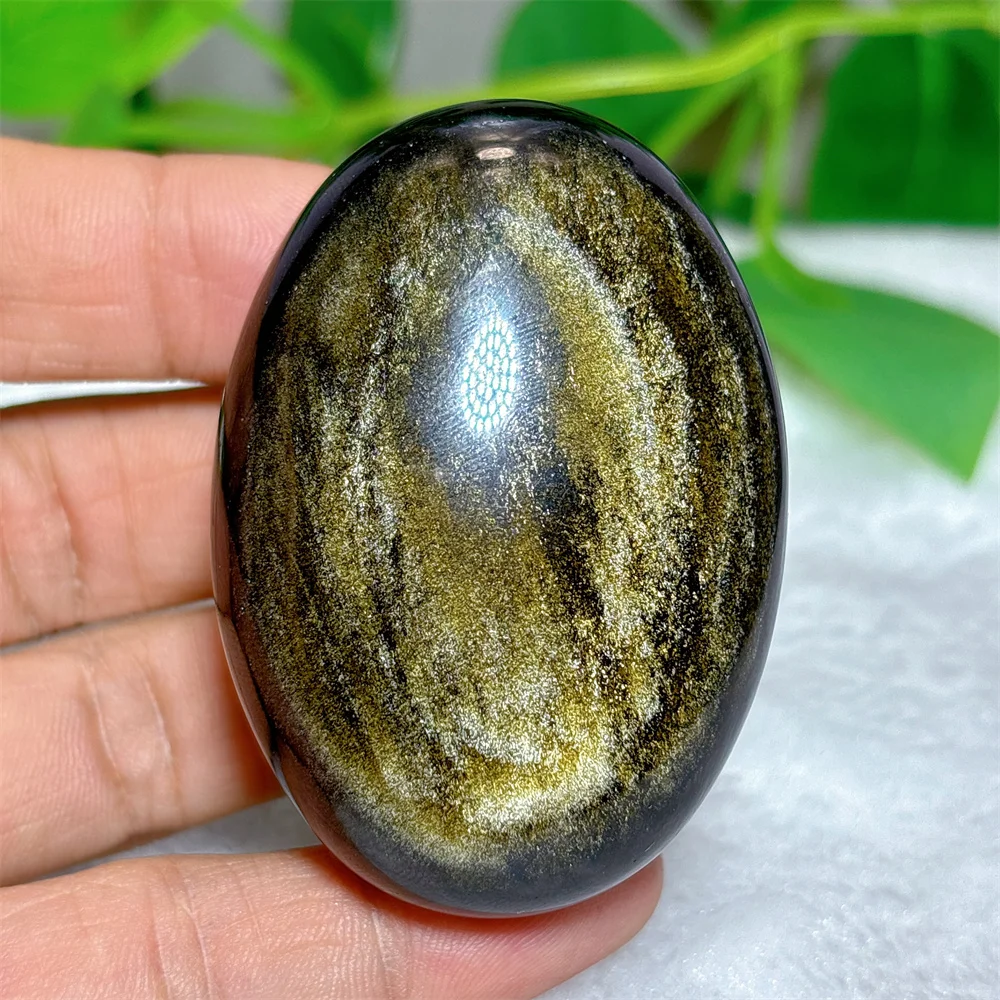 Gold Obsidian Palm Crystal Natural Stone Quartz Stone Minerals Home Decoration Reiki Craft Gifts Energy Healing  Spiritual Love