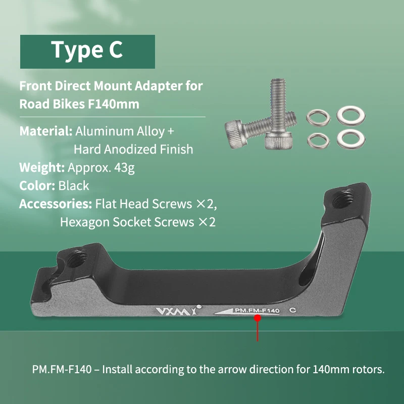 Flat/Post Mount Disc Brake Adapter Cycling 160/140mm Flat Direct Mount Oonversion Seat Bicycle Accessories Part - view 5