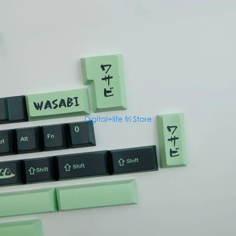 

E06D Thick PBT Keycaps 142-Key Wasabi Mustard Sublimation Cherry Profile for Key Caps