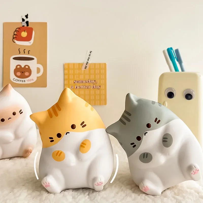 Cocoa Cat PU Pinch Music Children\'s Toys Slow Rebound Decompression Artifact Cartoon Cute Vent Cure Lucky Cat Ornaments Gift