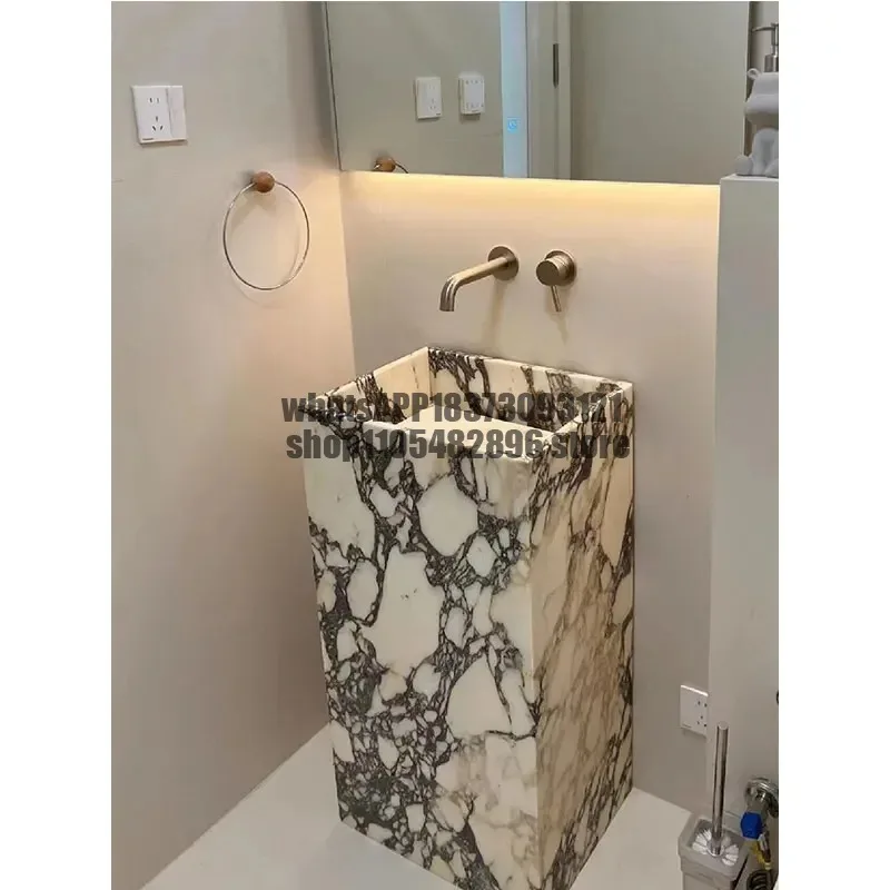 Natural countertops Kitchen Bathroom Wall-mounted washbasin Marble vanity sink