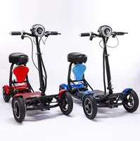 Folding electric scooter, four-wheel, two-seater, adult mobility, long range, strong power, safety and efficiency