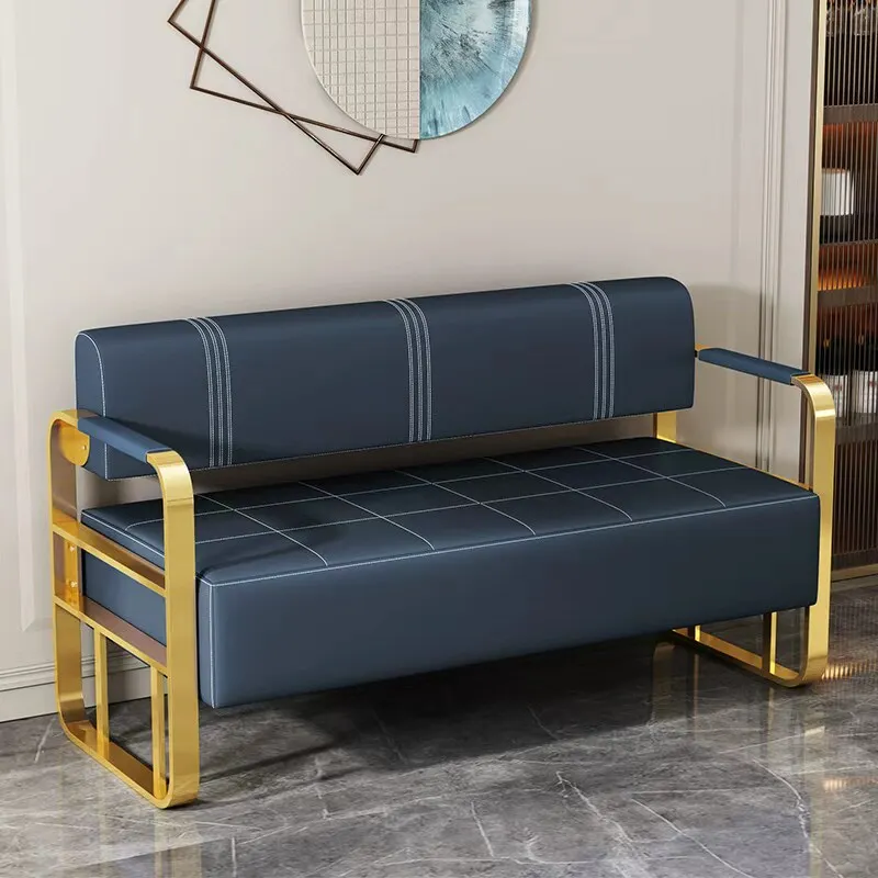 Light luxury metal frame hairdressing chair Barber chair High rebound sponge Thickened armrest