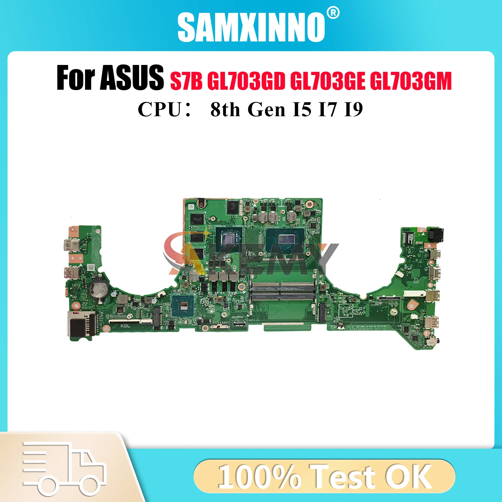 

GL703GE Материнская плата для ноутбука ASUS ROG Strix GL703GM S7B GL703GD GL703G GL703GE Материнская плата с процессором I5 I7 I9 100% tests OK stk