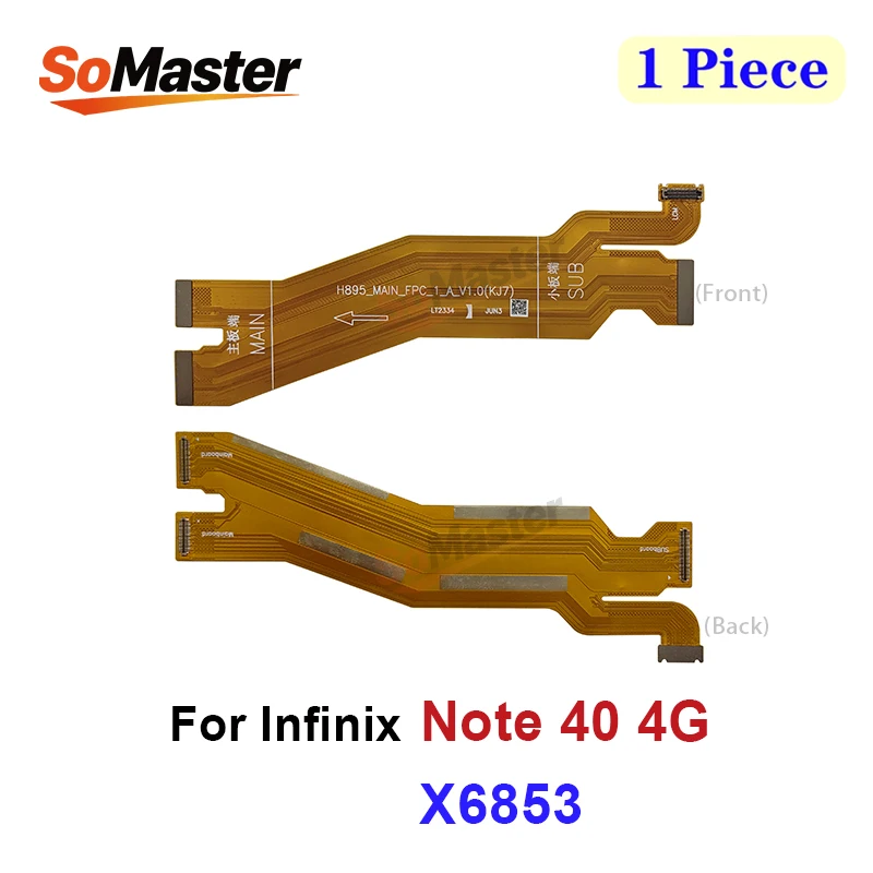 Motherboard Main Board Connector Ribbon Flex Cable for Infinix Note 40 Pro 4G 5G X6850 X6851 X6852 X6853 Main Flex Repair (1Pc)