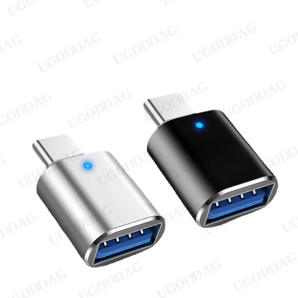 Pantalla LED USB 3,0 A tipo C, adaptador macho, conector USB A USBC, OTG tipo C, adaptador de carga para coche, teléfono móvil MacBook