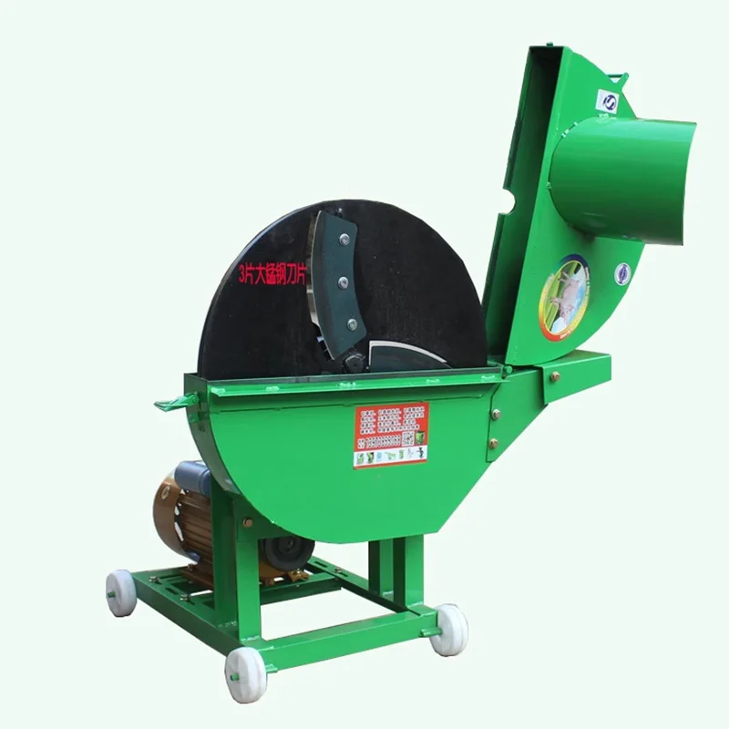 Máquina cortadora de tallos de plátano y plátano con motor, cortador de árboles de paja y plátano, maquinaria para triturar ganado y ovejas, cría de heno