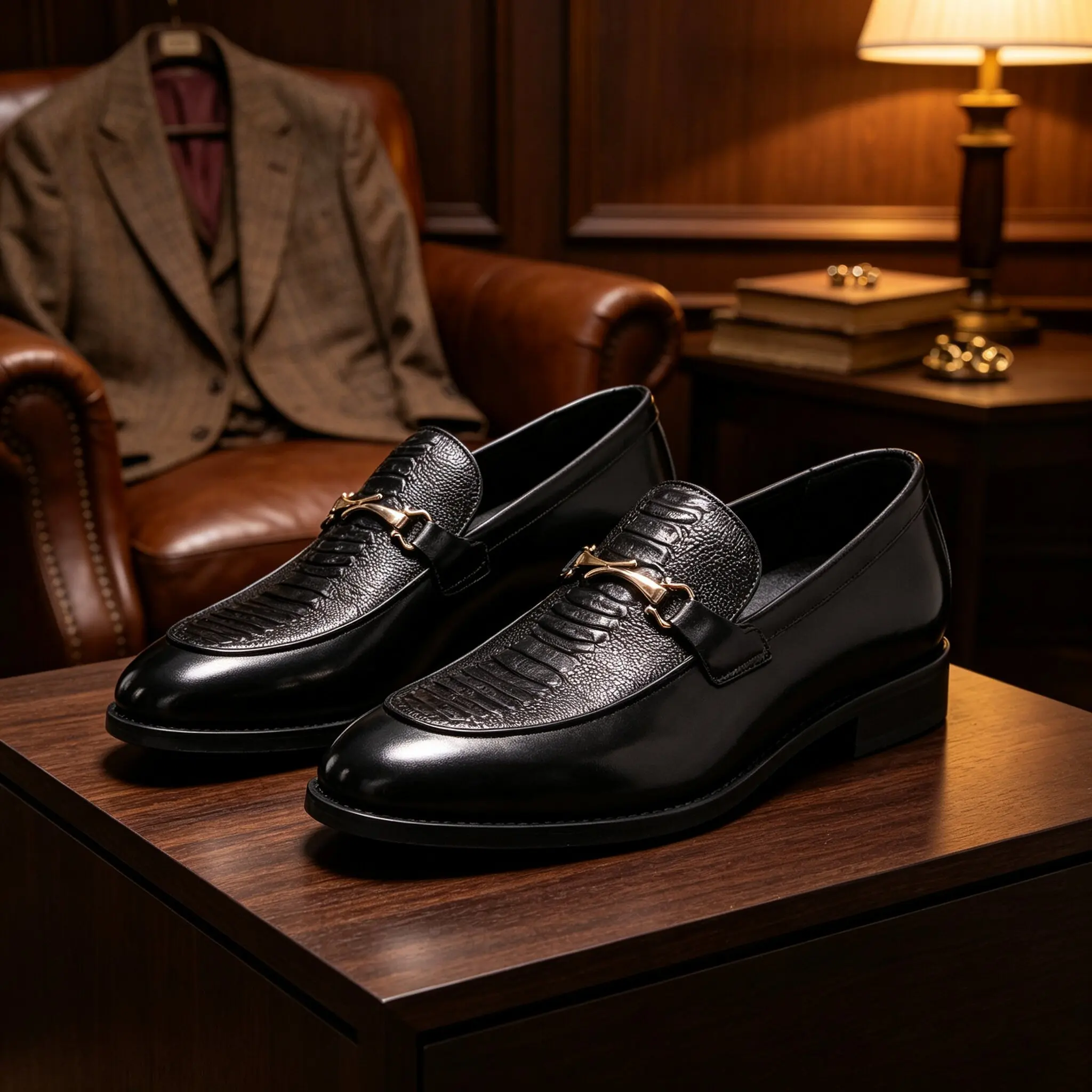 Hanmce Men's High Top Genuine Leather Loafers Handmade Designer Shoes for Superior Comfort And Style
