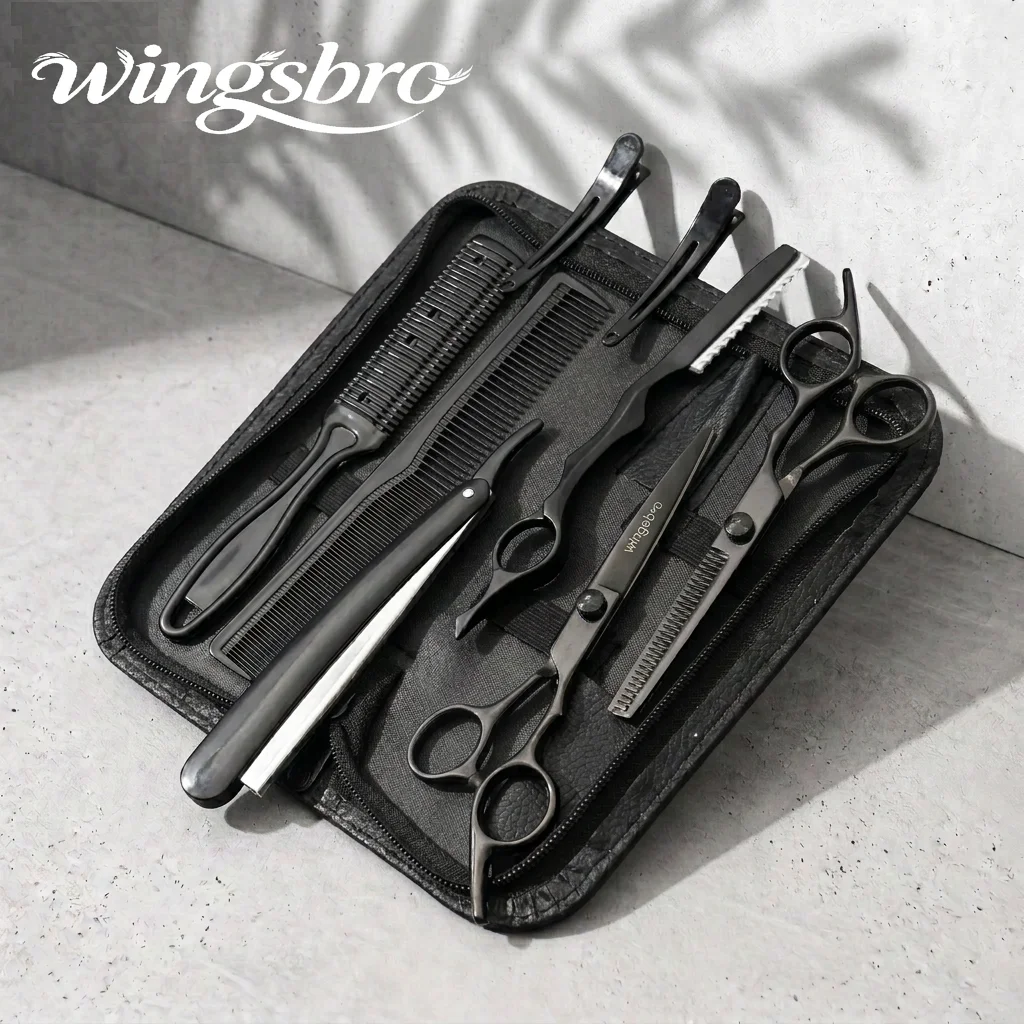 6.5 Inch Hair Scissors Set Hairdressing Scissors Shears Kit Hairdresser Shaver Haircut Scissors