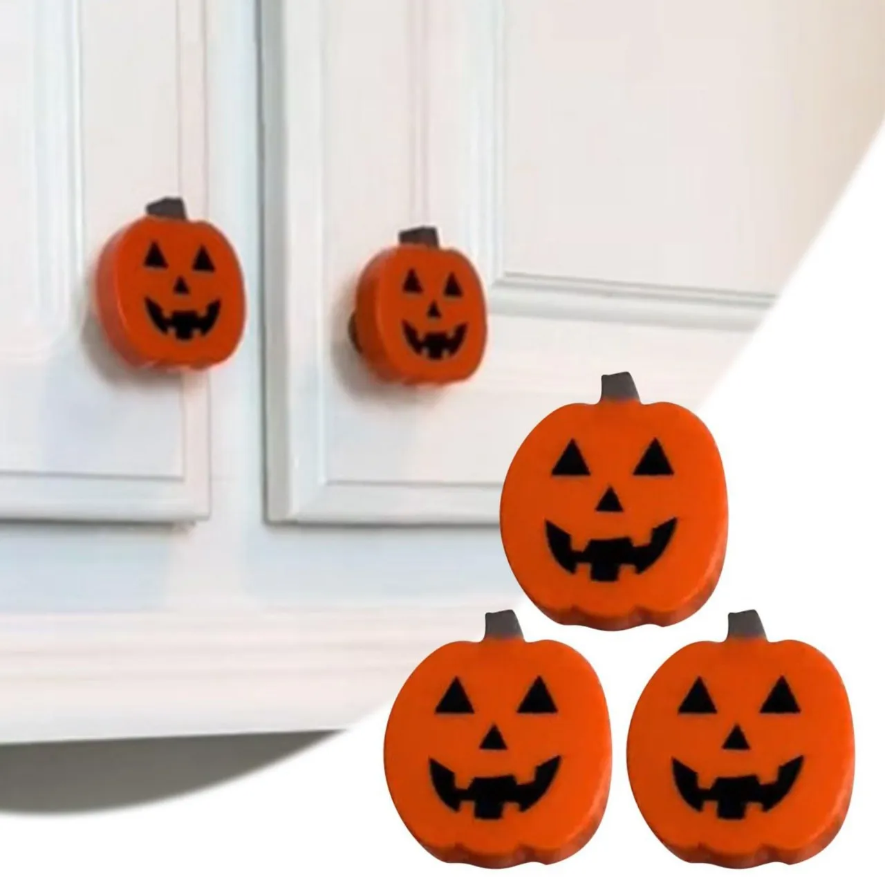 Halloween pumpkin knob cover, universal cabinet and drawer handle, creative pumpkin drawer handle