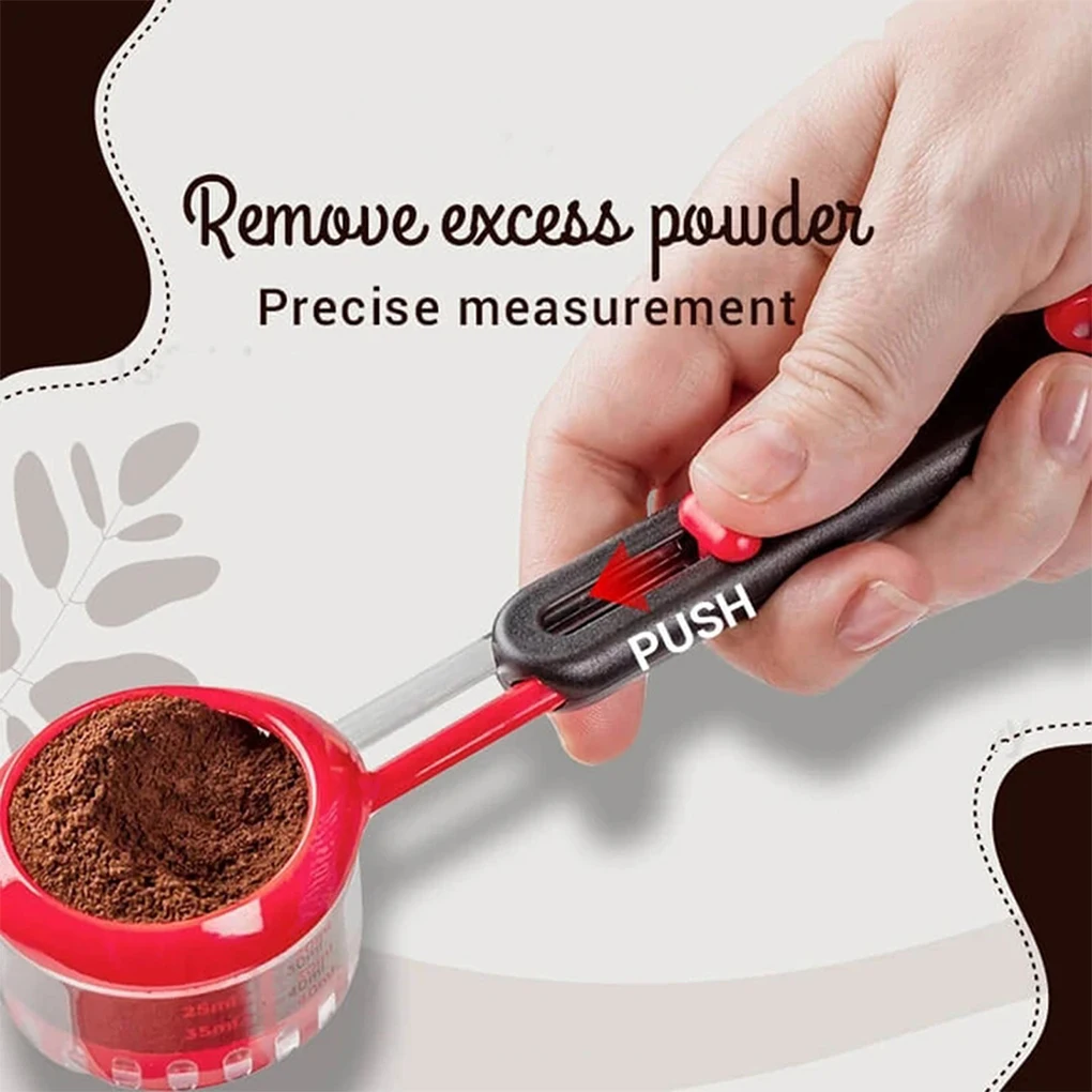 

Measuring Spoon Adjustable Volume Hanging Teaspoon Tablespoon Home Spice Milk Scoop Reusable Cooking Accessories