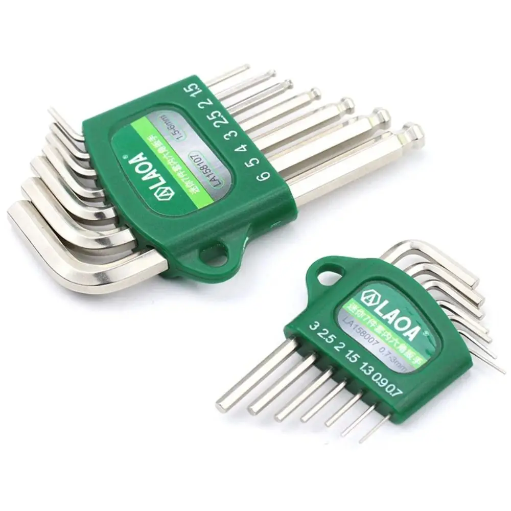 

Portable Hex Torx Wrench Set Easy to Carry High Hardness Hex Key Anti-slip Wear-resistant L Type Screwdriver Hand Tools