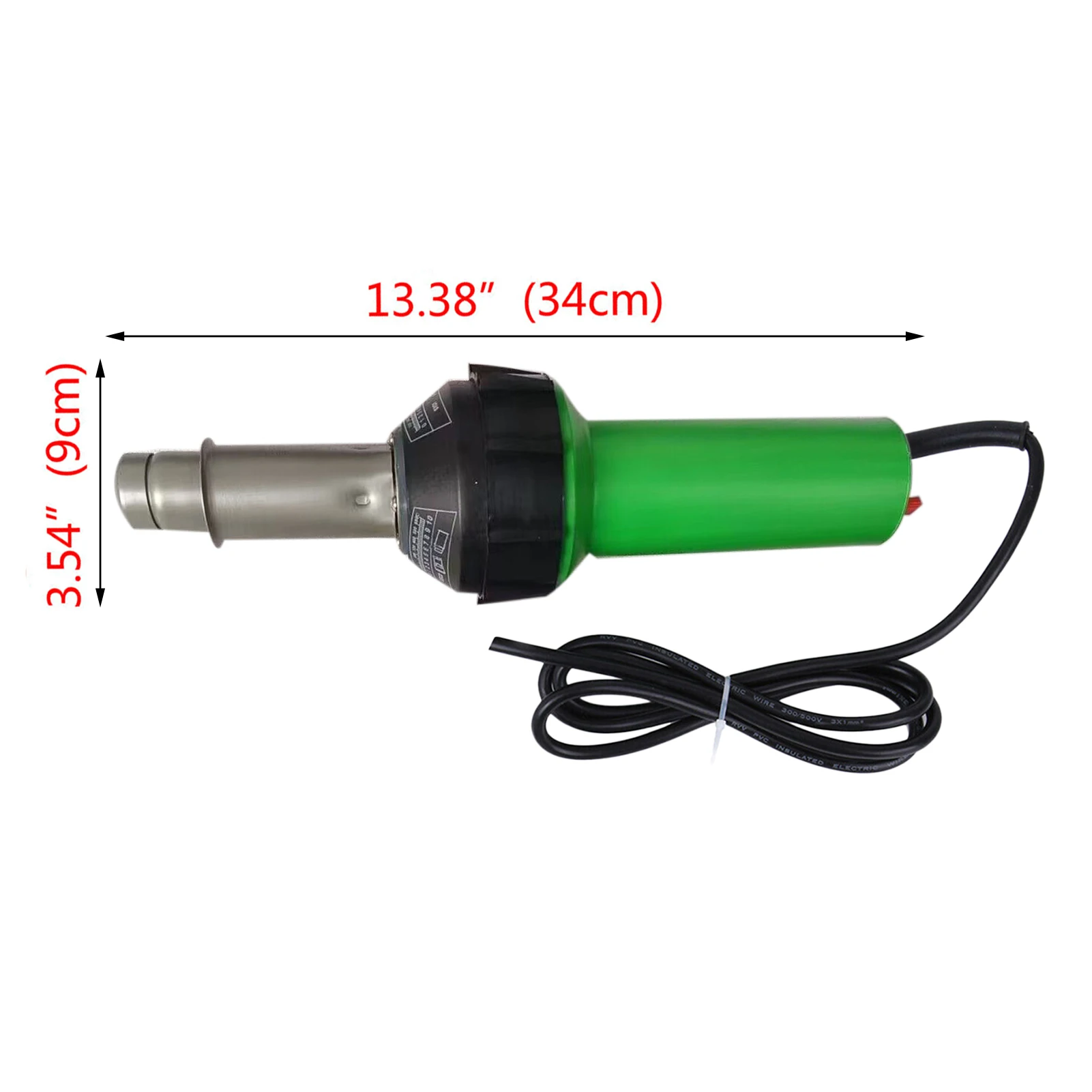 

1600W Hot Air Welding Machine Kit Plastics Heat Welders Tools Set with Welding Speed Nozzle Roller Rod Hot Air Welding Machine