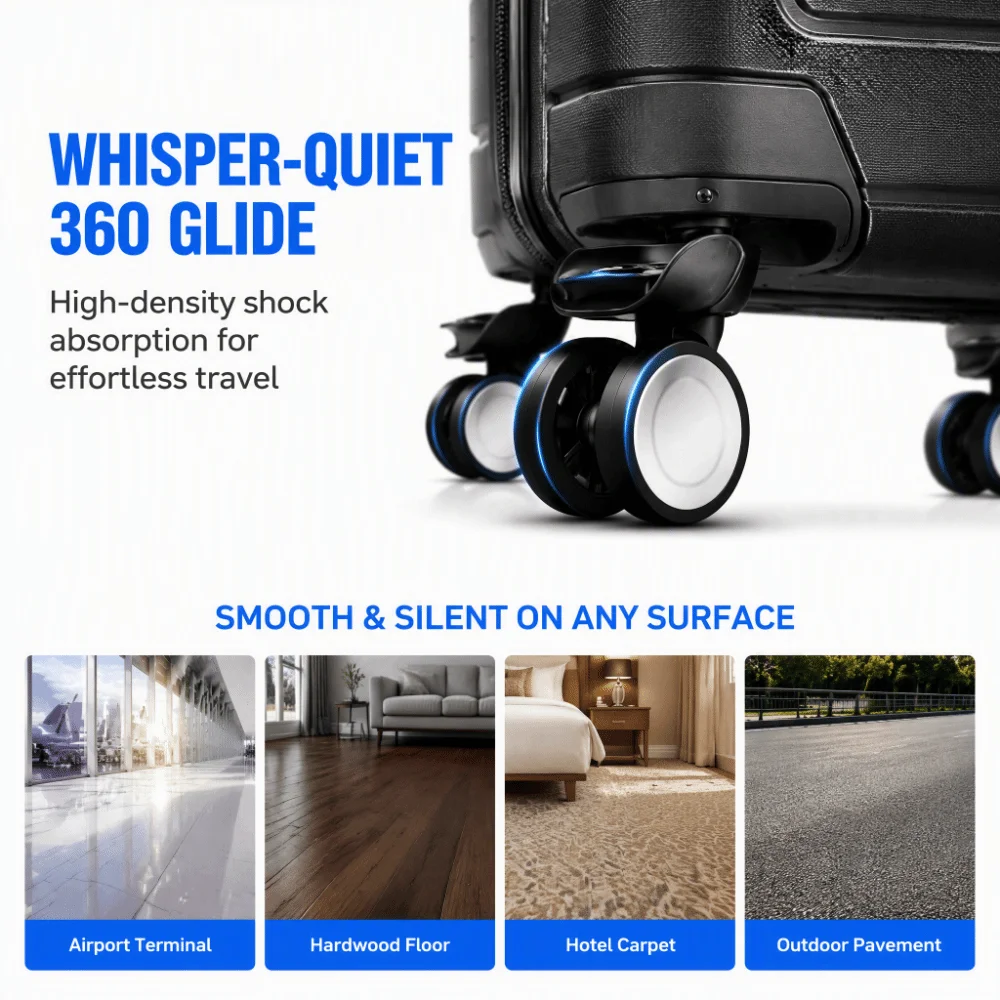 2pcs Easy Install F-61 Luggage Wheels Double Row ABS Suitcase Wheels Suitcase Casters Travel Suitcase