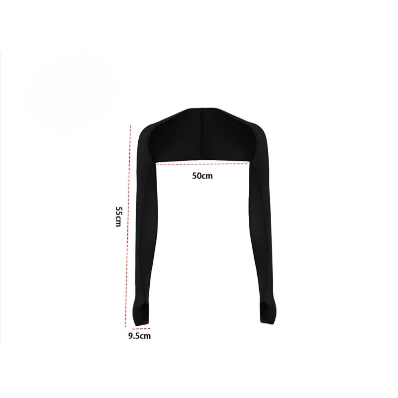 1Pc UV Resistant Sunshade Golf Sleeve Shawl Outdoor Cycling Drive Cool Feeling Viscose Filament Shoulder Length Straight Sleeve