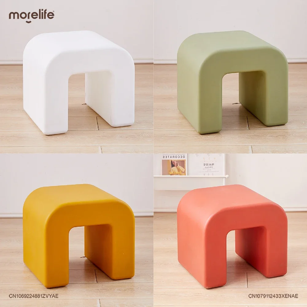 Household Plastic Small Stools Footstool Ottomans Living Room Coffee Table Shoe Changing Stool Simple Modern Low Stool Furniture