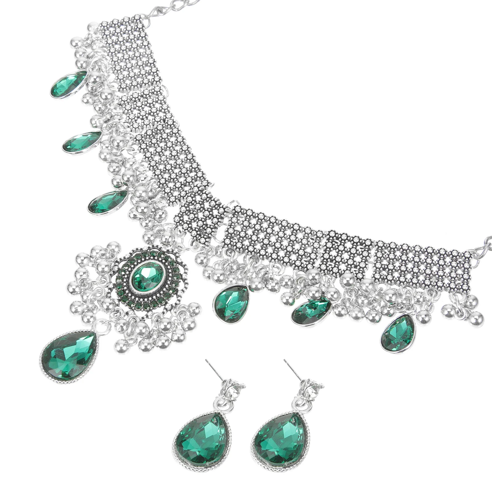 

Necklace for Women Rhinestone Neckalce Retro Earrings Women's Necklaces Decoration Set Bride