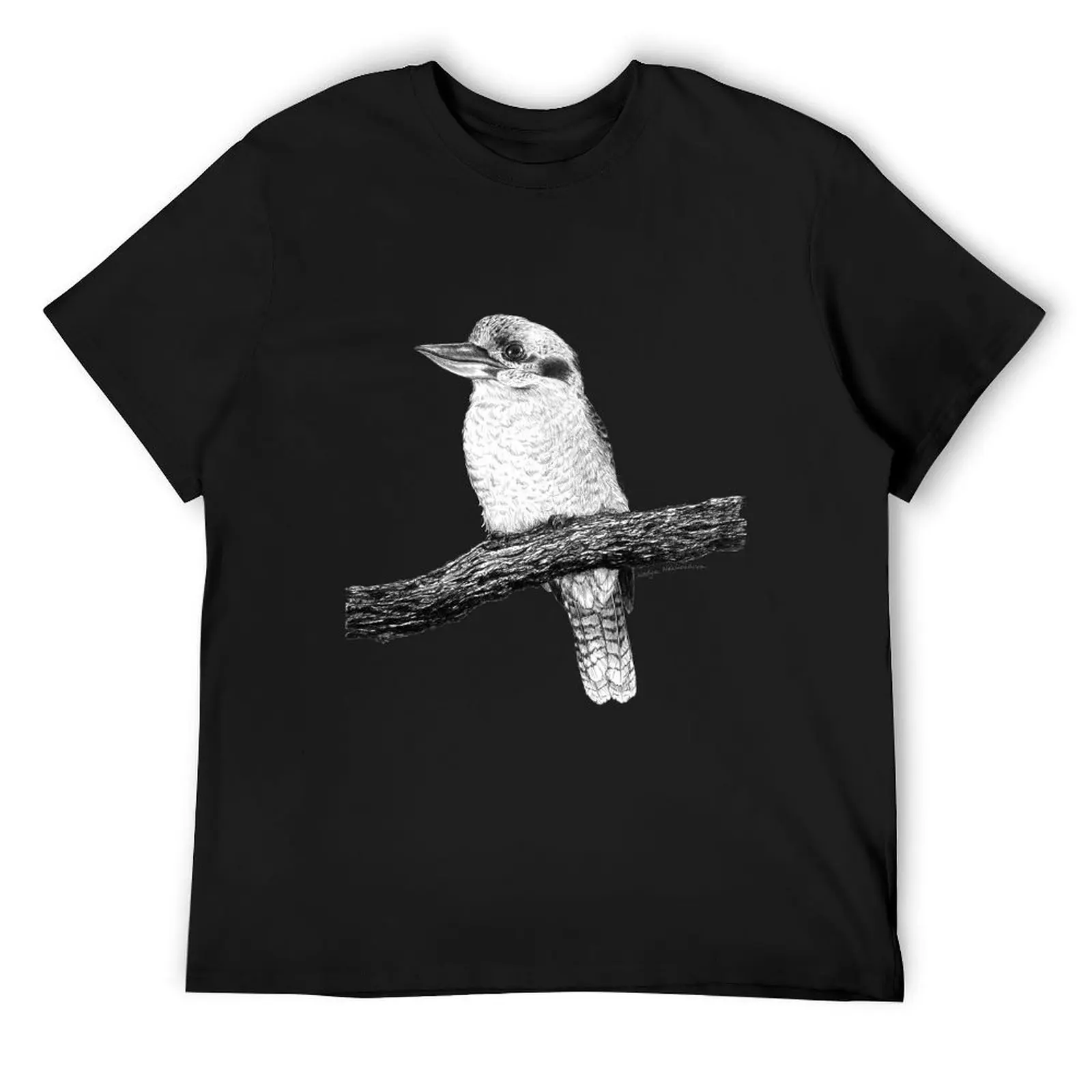 

Kookaburra drawing T-Shirt man clothes animal prinfor boys kawaii clothes men tshirt