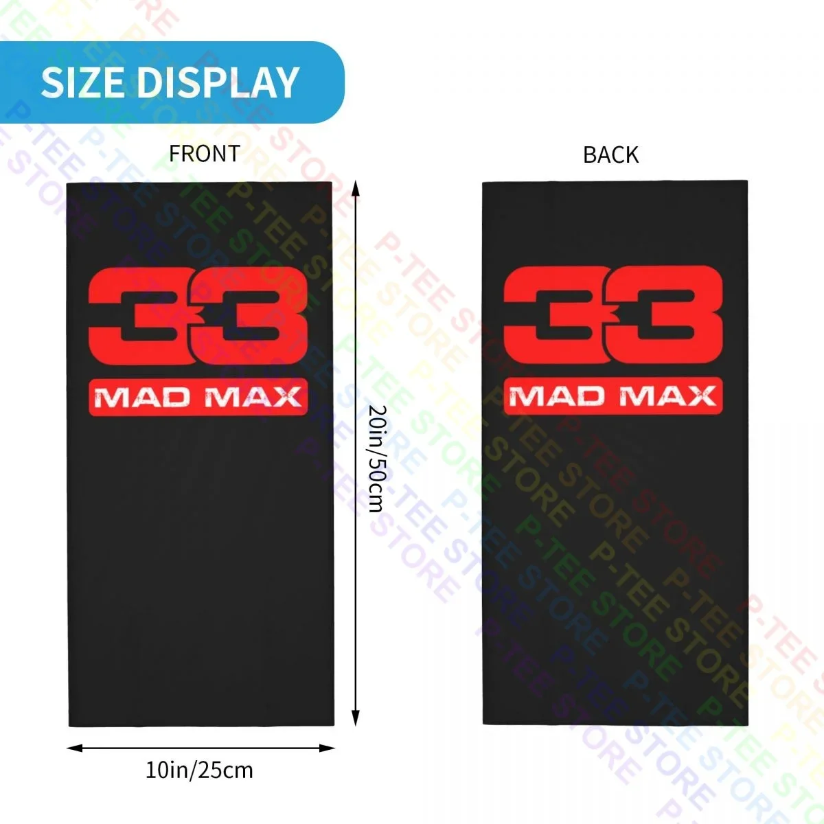 33, Mad Max Verstappen Halstuch, Bandana, Schal, Gesichtsmaske, Sport, Herren, Damen, magischer Schal