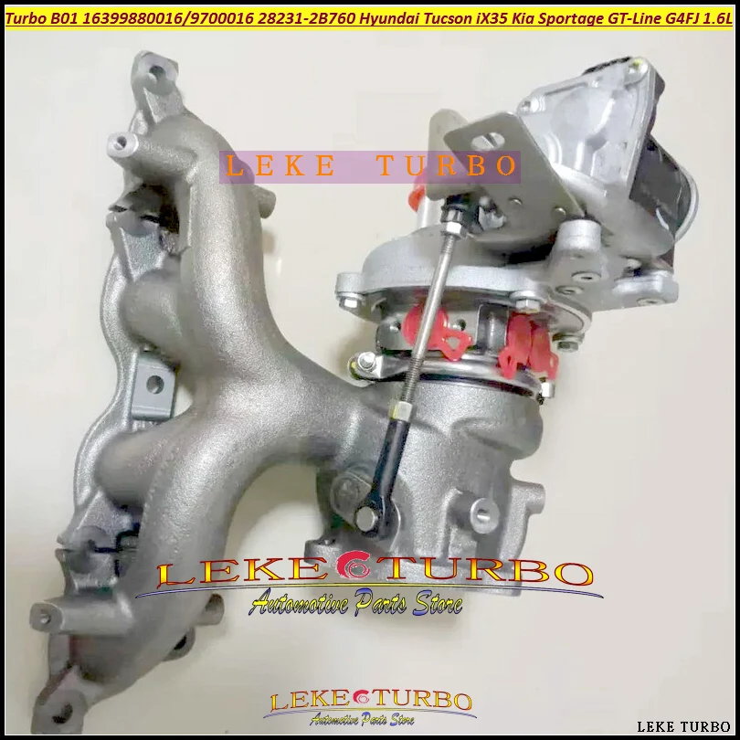 

Turbo B01 16399880016 16399700016 Turbocharger 28231-2B760 282312B760 For Hyundai Tucson iX35 For Kia Sportage GT-Line G4FJ 1.6L