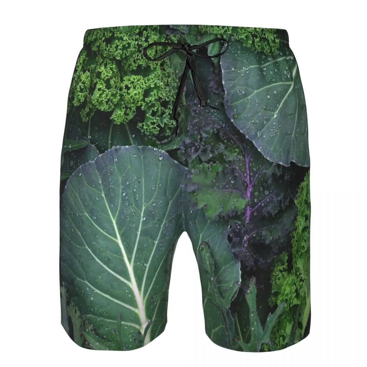 

Men Shorts Sports Athletic Running Sport Fitness Beach Basketball Jogging Man Loose Short Pants Leaves Of Kale Cabbage