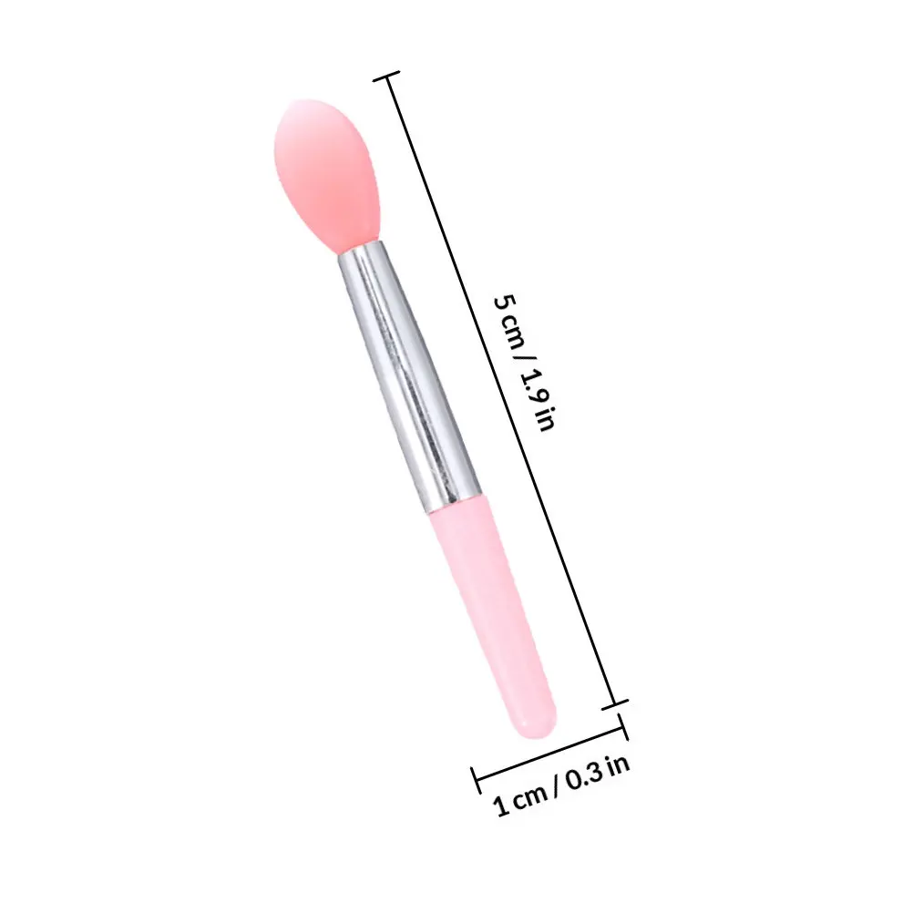 1Set Silicone Lip Brush Set Ultra-Soft Skin-Safe Lip Mask Brush Lipstick Applicator Compact Portable Makeup Tool for Women